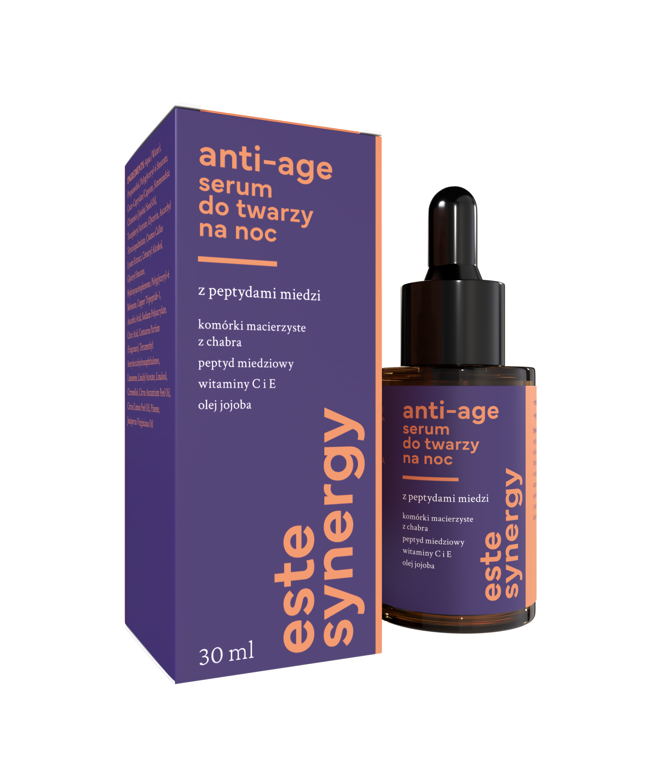 Este Synergy AntiAge SERUM na noc z peptydami miedzi 30ml